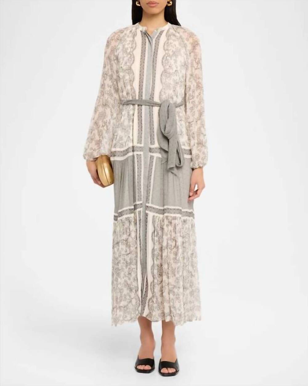 NEW RAMY BROOK halley floral belted dress in bbjal